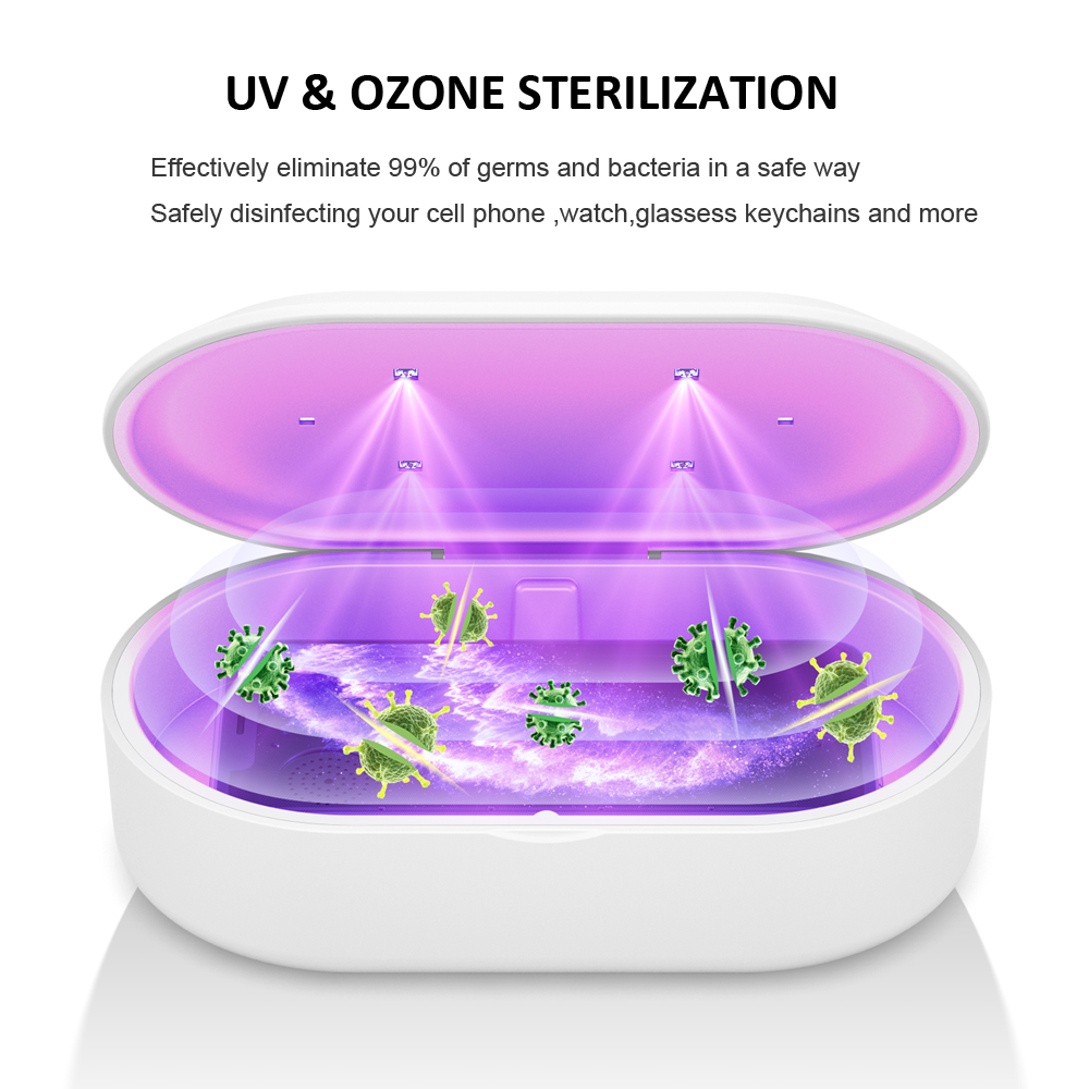 Cell Phone Sterilizer Mobile phone wireless charging UV sterilizing box